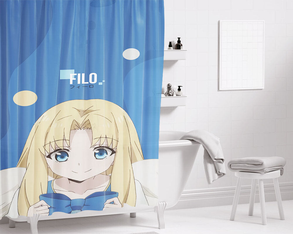 Filo Bathroom Shower Curtain Fabric Waterproof | 66 X 72 Inch