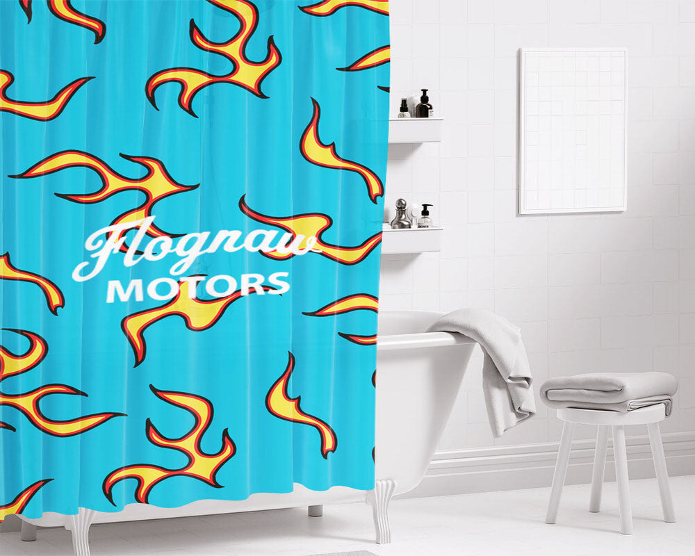 Flognaw Motors Bathroom Shower Curtain Fabric Waterproof | 66 X 72 Inch
