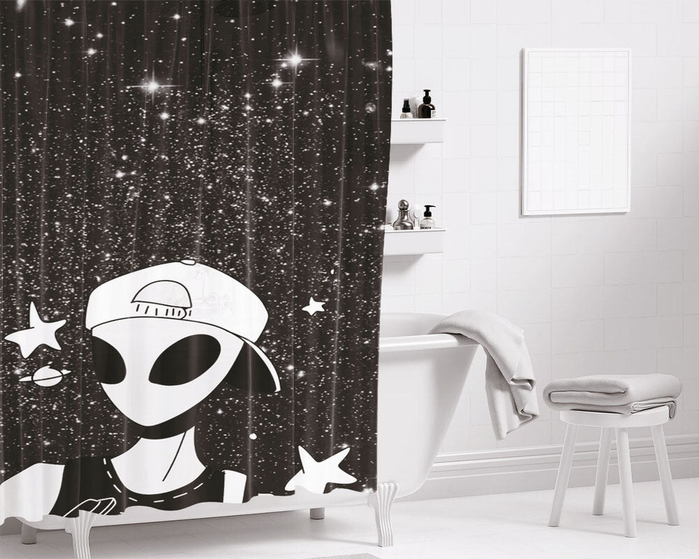 Flor De Cerezo Bathroom Shower Curtain Fabric Waterproof | 66 X 72 Inch