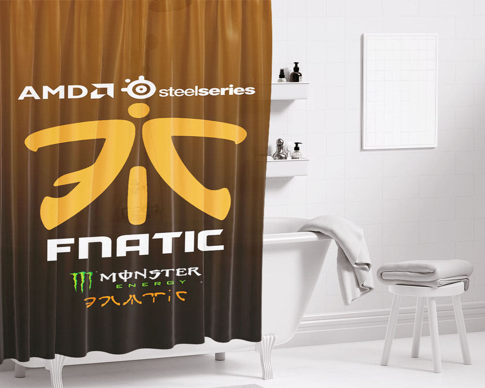 Fnatic Logo Bathroom Shower Curtain Fabric Waterproof | 66 X 72 Inch