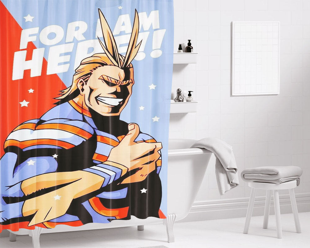 For I Am Here All Might Bathroom Shower Curtain Fabric Waterproof | 66 X 72 Inch