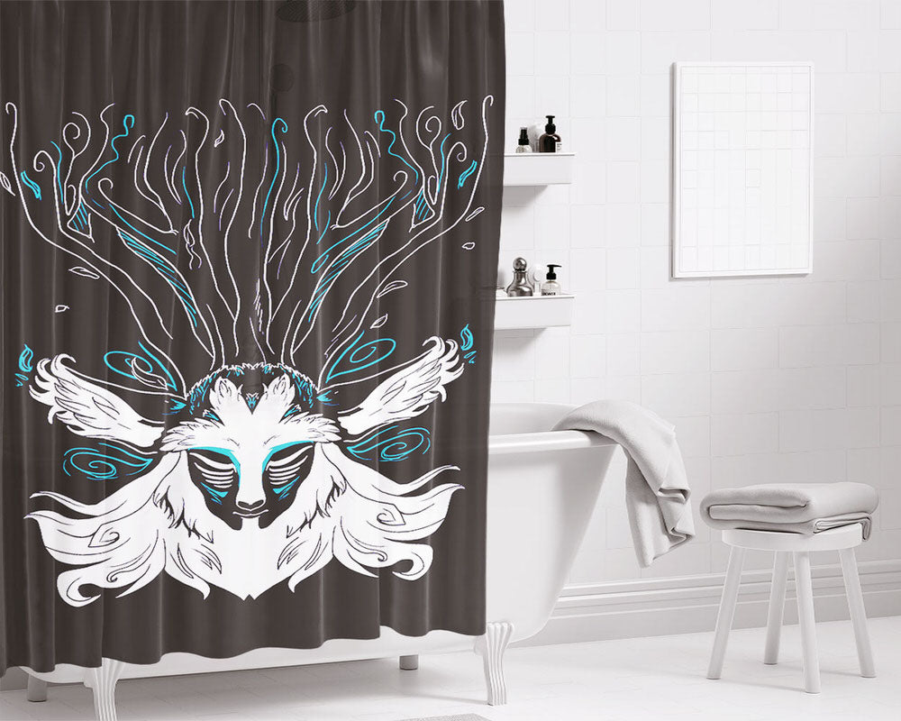 Forest Spirit Bathroom Shower Curtain Fabric Waterproof | 66 X 72 Inch