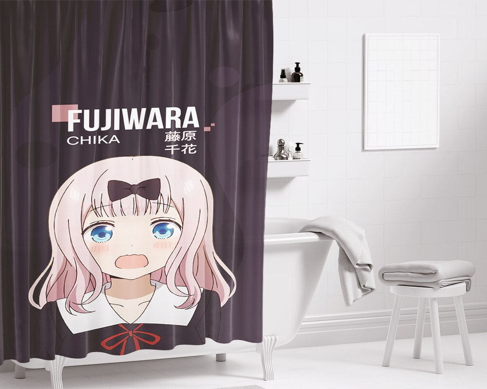 Fujiwara Chika Bathroom Shower Curtain Fabric Waterproof | 66 X 72 Inch