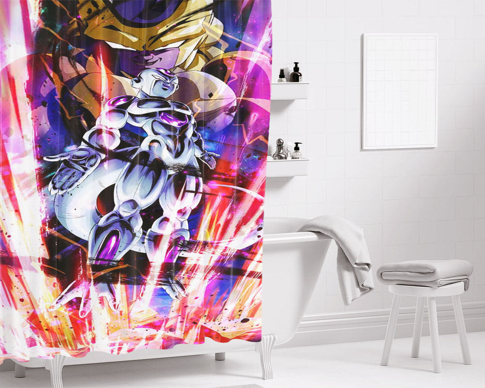Full Power Frieza Art Bathroom Shower Curtain Fabric Waterproof | 66 X 72 Inch