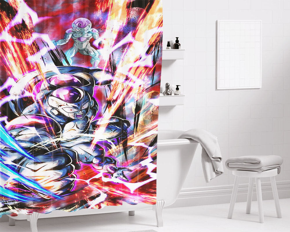 Full Power Frieza Bathroom Shower Curtain Fabric Waterproof | 66 X 72 Inch