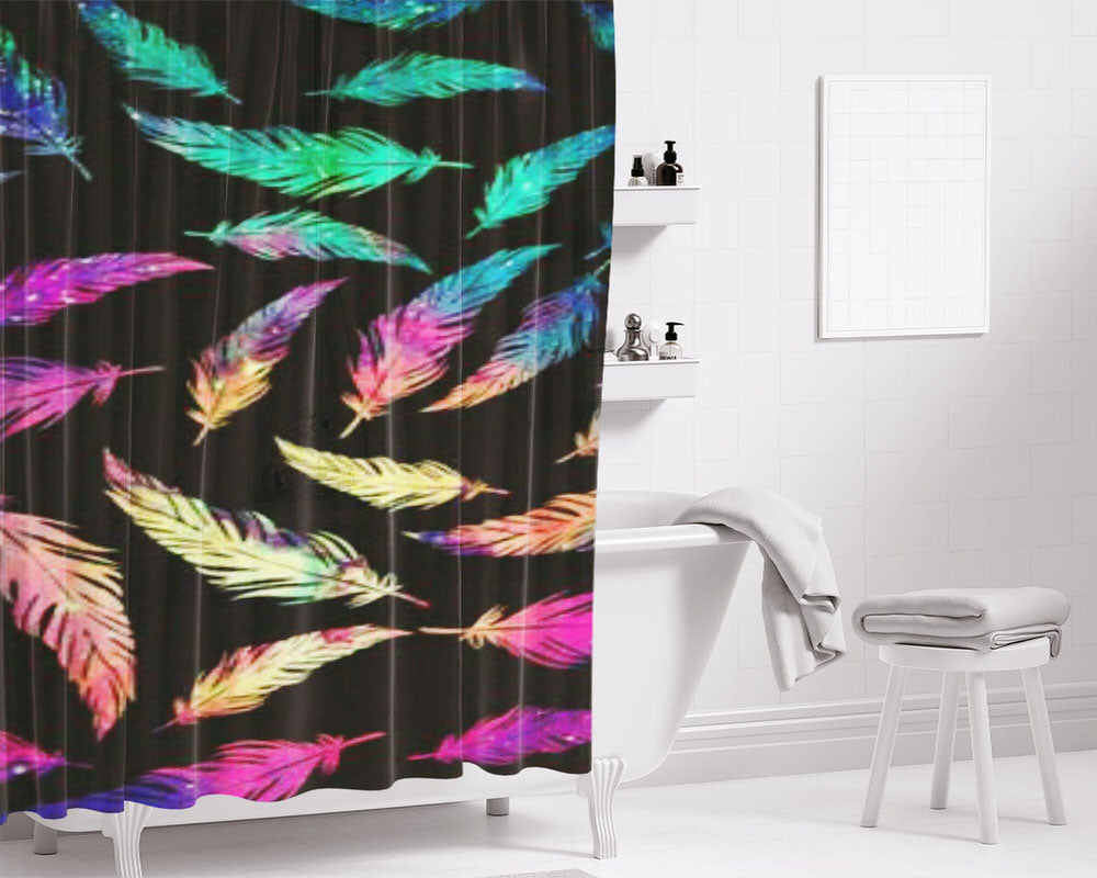 Fur Galaxy Bathroom Shower Curtain Fabric Waterproof | 66 X 72 Inch