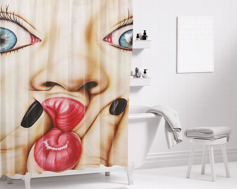 Gadis Keren Bathroom Shower Curtain Fabric Waterproof | 66 X 72 Inch