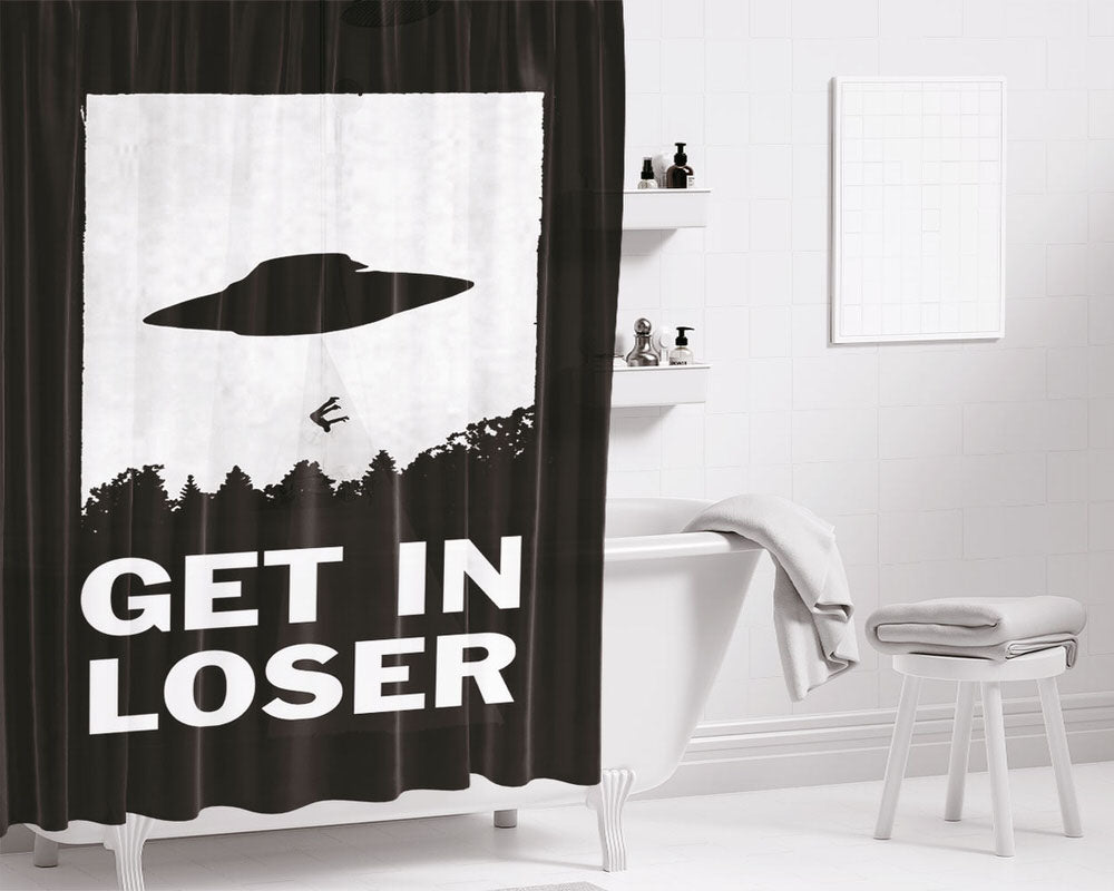 Get In Loser Bathroom Shower Curtain Fabric Waterproof | 66 X 72 Inch
