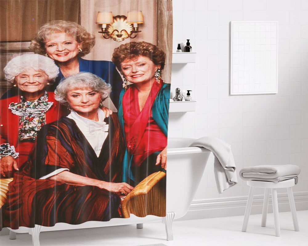Golden Girls Photo Session Bathroom Shower Curtain Fabric Waterproof | 66 X 72 Inch