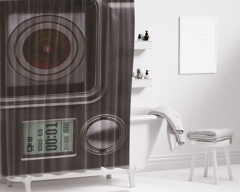 Gopro Waterproof Blackout Box Gopro Hero 4 Black Bathroom Shower Curtain Fabric Waterproof | 66 X 72 Inch