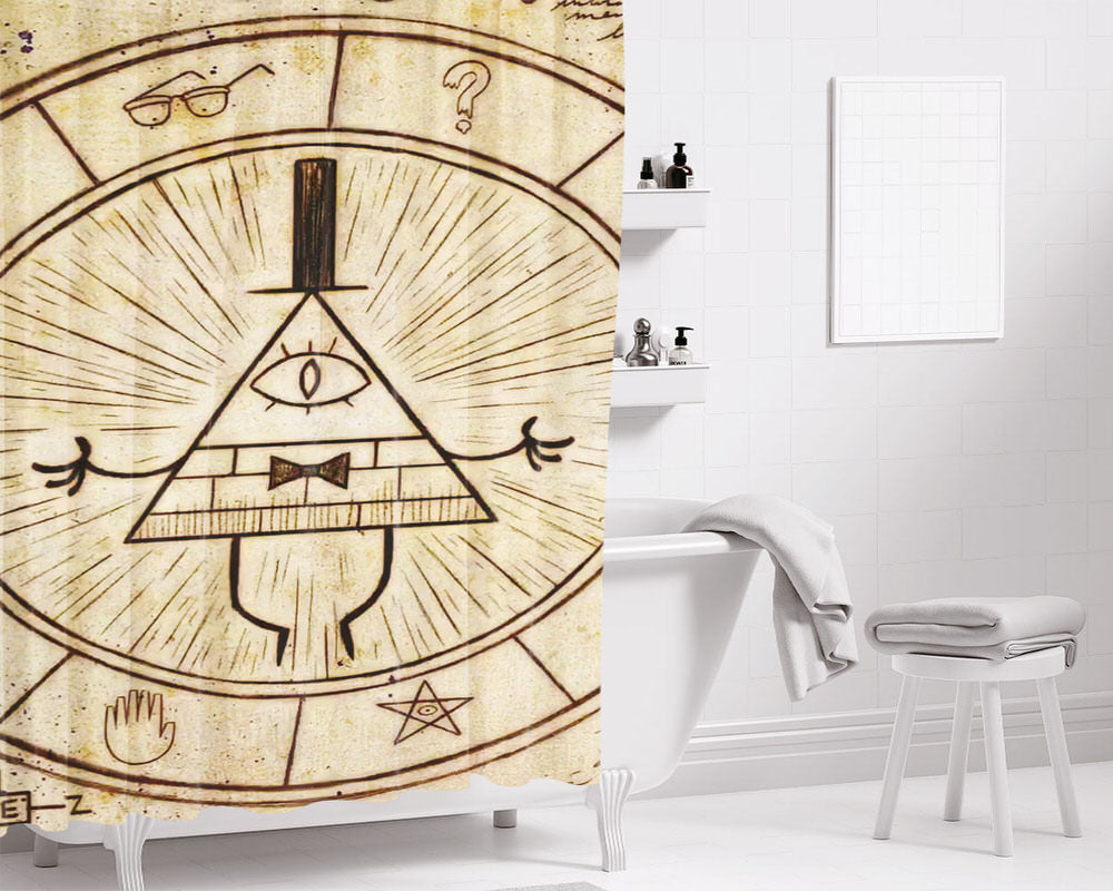 Grafity Falls Bathroom Shower Curtain Fabric Waterproof | 66 X 72 Inch