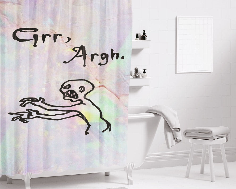 Grr Argh Mutant Enemy Bathroom Shower Curtain Fabric Waterproof | 66 X 72 Inch