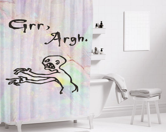 Grr Argh Mutant Enemy Bathroom Shower Curtain Fabric Waterproof | 66 X 72 Inch