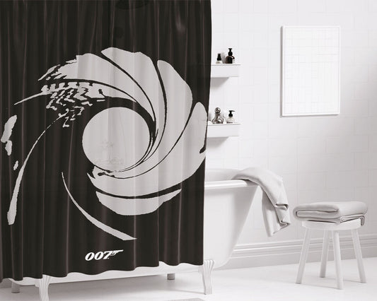 Gunbarrel James Bond 007 Bathroom Shower Curtain Fabric Waterproof | 66 X 72 Inch