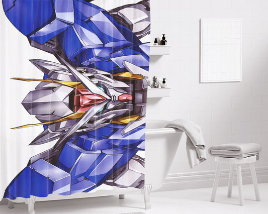 Gundam Exia Bathroom Shower Curtain Fabric Waterproof | 66 X 72 Inch