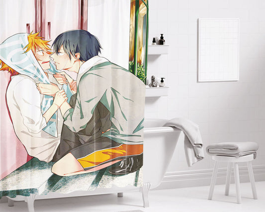 Haikyuu Kageyama Tobio Hinata Shouyou Bathroom Shower Curtain Fabric Waterproof | 66 X 72 Inch