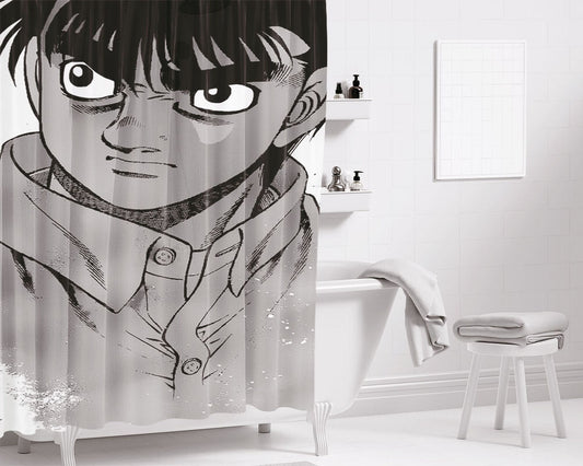 Hajime No Ippo Wallpaper Bathroom Shower Curtain Fabric Waterproof | 66 X 72 Inch