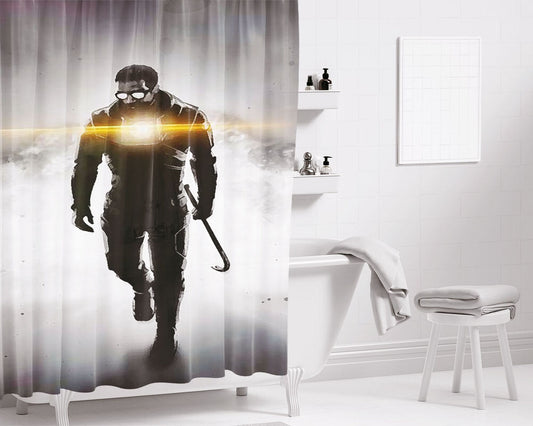 Half Life 2 Gordon Freeman Wallpapers Bathroom Shower Curtain Fabric Waterproof | 66 X 72 Inch