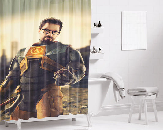 Half Life Bathroom Shower Curtain Fabric Waterproof | 66 X 72 Inch