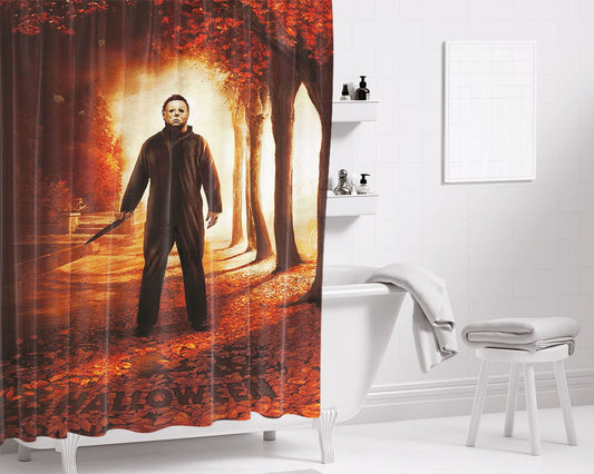 Halloween 2018 Killer Wallpaper Bathroom Shower Curtain Fabric Waterproof | 66 X 72 Inch