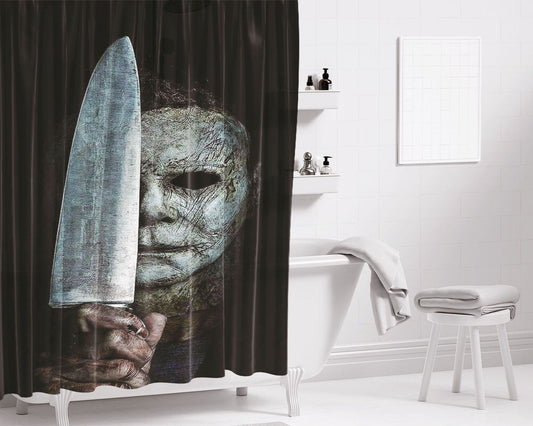 Halloween Movie Bathroom Shower Curtain Fabric Waterproof | 66 X 72 Inch