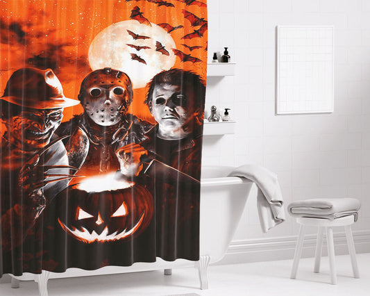 Halloween Scream Bathroom Shower Curtain Fabric Waterproof | 66 X 72 Inch