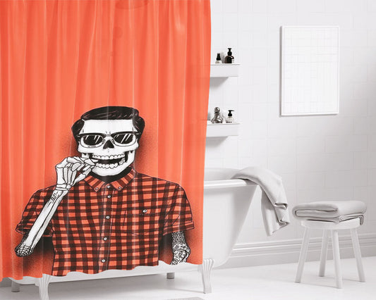 Hallowen Wallpaper Bathroom Shower Curtain Fabric Waterproof | 66 X 72 Inch