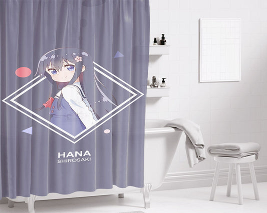 Hana Shirosaki Bathroom Shower Curtain Fabric Waterproof | 66 X 72 Inch