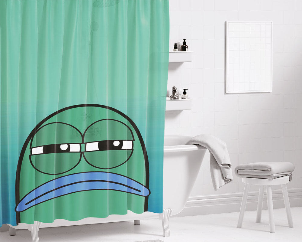 Handsome Squidward Bathroom Shower Curtain Fabric Waterproof | 66 X 72 Inch