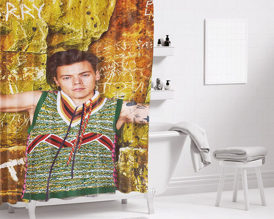 Harry Style Another Man Bathroom Shower Curtain Fabric Waterproof | 66 X 72 Inch