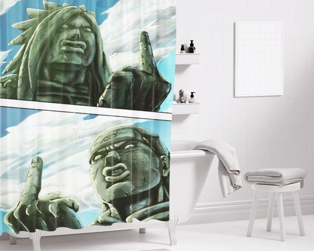 Hashirama And Madara Bathroom Shower Curtain Fabric Waterproof | 66 X 72 Inch