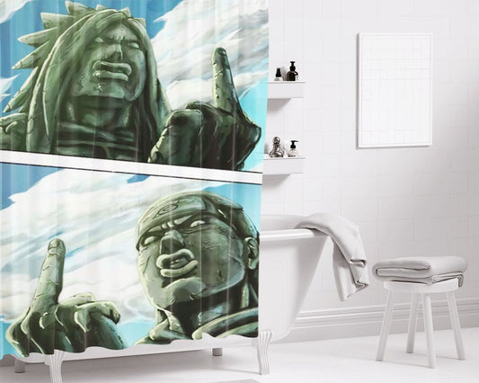 Hashirama And Madara Bathroom Shower Curtain Fabric Waterproof | 66 X 72 Inch