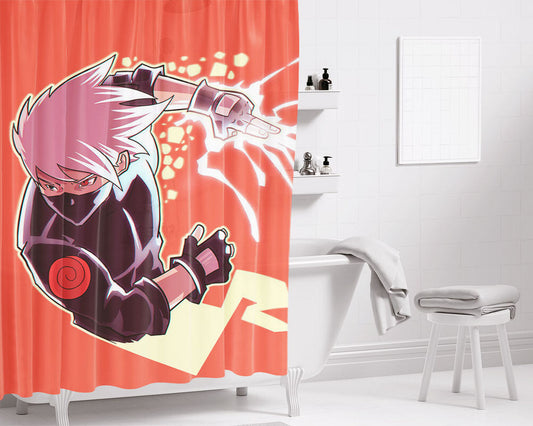 Hatake Kakashi Art Bathroom Shower Curtain Fabric Waterproof | 66 X 72 Inch