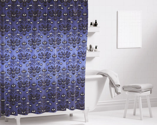 Haunted Mansion Owl Ghost And Cyclops Monster Bathroom Shower Curtain Fabric Waterproof | 66 X 72 Inch