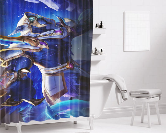 Helcurt Scorpio Zodiac Skin Mobile Legends Bathroom Shower Curtain Fabric Waterproof | 66 X 72 Inch