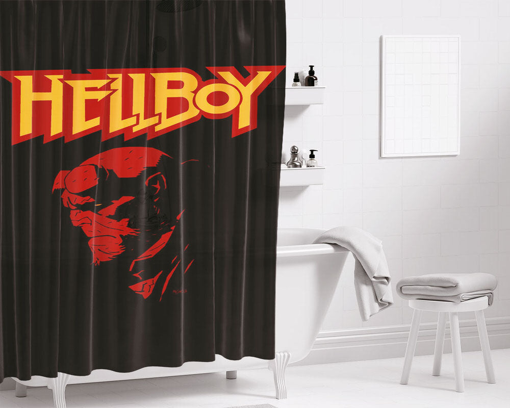Hellboy Red Man Bathroom Shower Curtain Fabric Waterproof | 66 X 72 Inch
