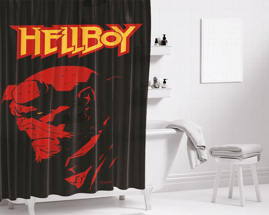 Hellboy Bathroom Shower Curtain Fabric Waterproof | 66 X 72 Inch