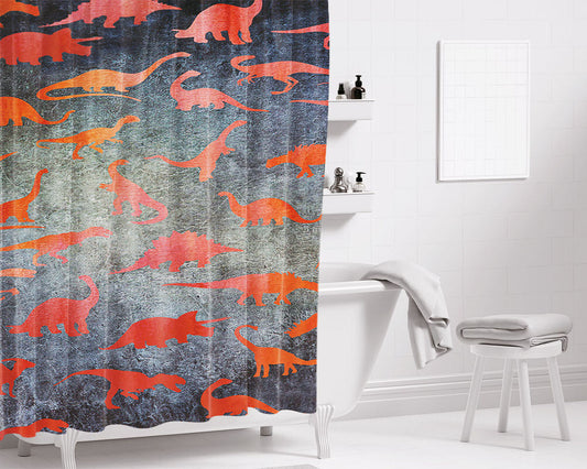 Herbivore X Carnivore X Omnivore Chalkboard Bathroom Shower Curtain Fabric Waterproof | 66 X 72 Inch