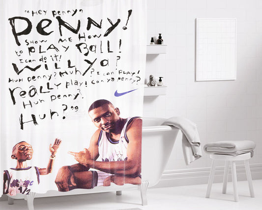 Hey Penny Show Me How To Play Ball Bathroom Shower Curtain Fabric Waterproof | 66 X 72 Inch