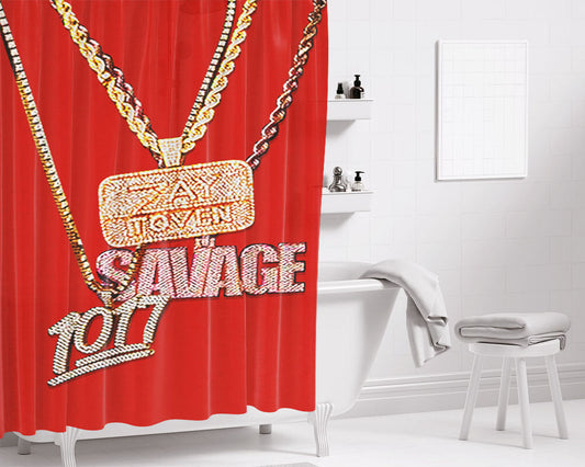Hip Hop Savage Bathroom Shower Curtain Fabric Waterproof | 66 X 72 Inch