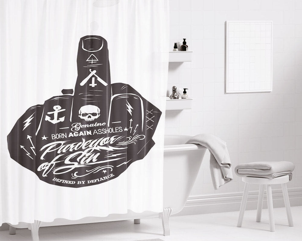 Hipster Art Bathroom Shower Curtain Fabric Waterproof | 66 X 72 Inch