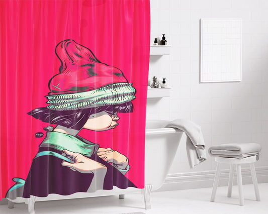Hipster Wallpaper Bathroom Shower Curtain Fabric Waterproof | 66 X 72 Inch