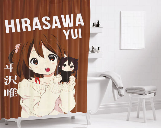 Hirasawa Yui K-On! Bathroom Shower Curtain Fabric Waterproof | 66 X 72 Inch