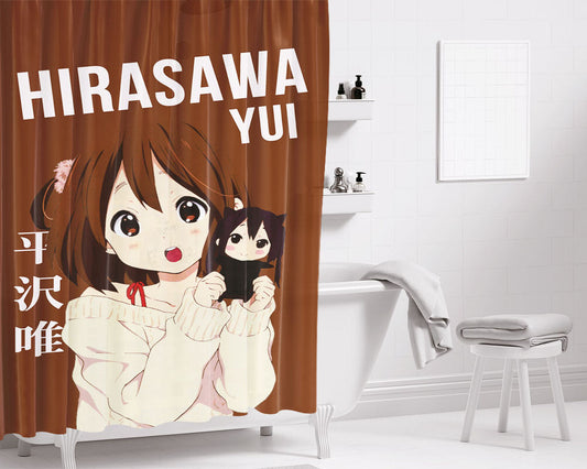 Hirasawa Yui Bathroom Shower Curtain Fabric Waterproof | 66 X 72 Inch