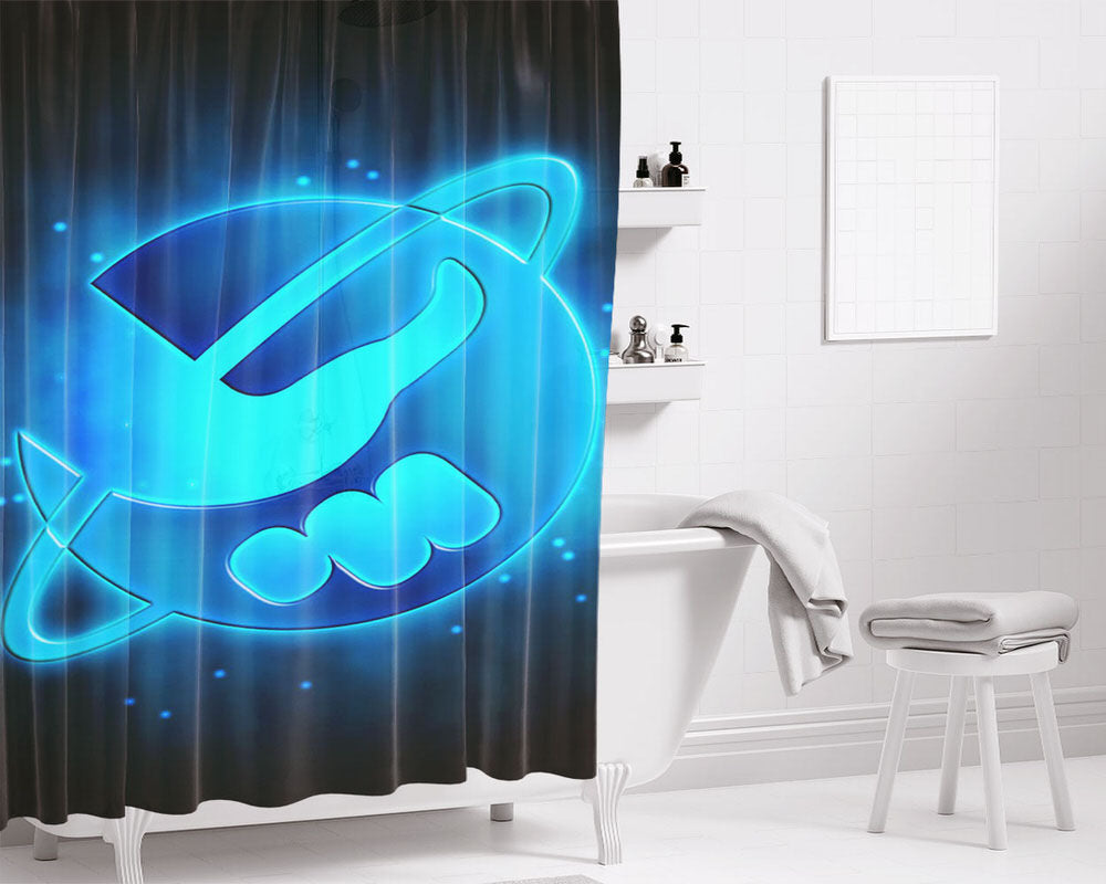 Hitchikers Galaxy Thumb Bathroom Shower Curtain Fabric Waterproof | 66 X 72 Inch