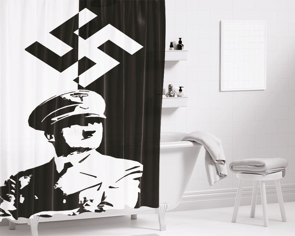 Hitler Bathroom Shower Curtain Fabric Waterproof | 66 X 72 Inch