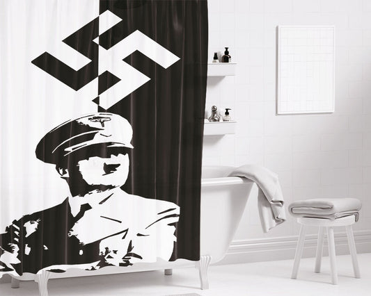 Hitler Bathroom Shower Curtain Fabric Waterproof | 66 X 72 Inch