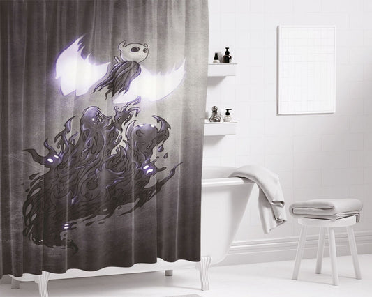 Hollow Knight Fight Art Bathroom Shower Curtain Fabric Waterproof | 66 X 72 Inch
