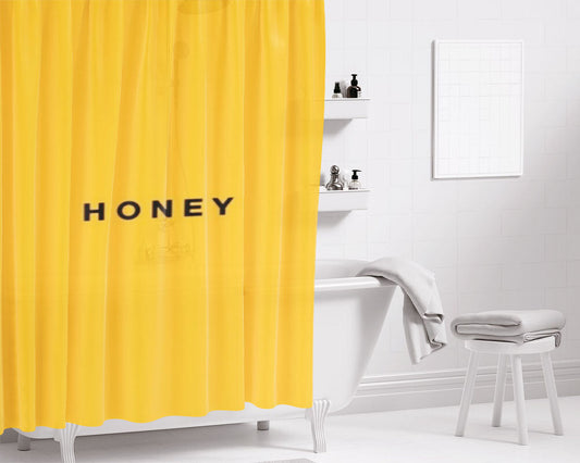 Honey Aesthetic Bathroom Shower Curtain Fabric Waterproof | 66 X 72 Inch