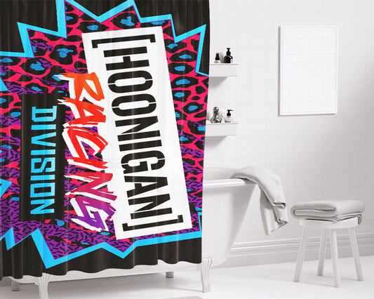 Hooningan Racing Division Bathroom Shower Curtain Fabric Waterproof | 66 X 72 Inch
